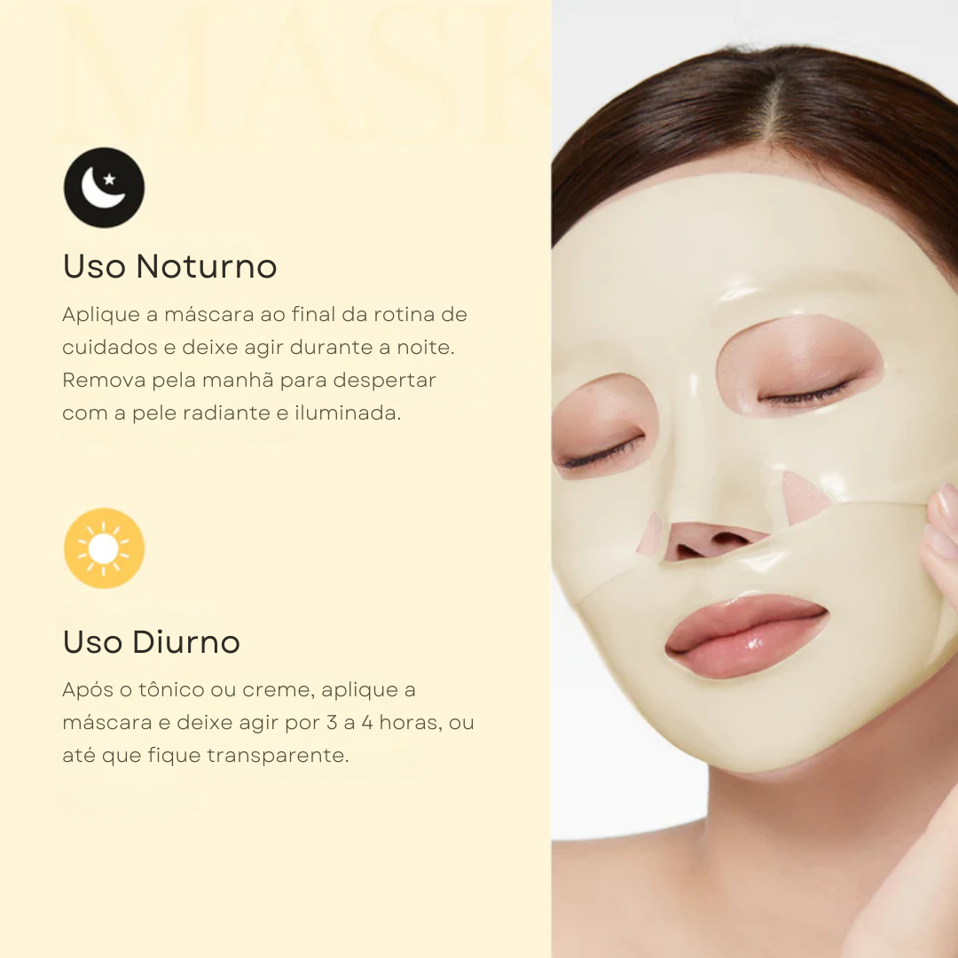 Máscara Jelly Dourada com Ácido Kójico e Cúrcuma - Kit com 4
