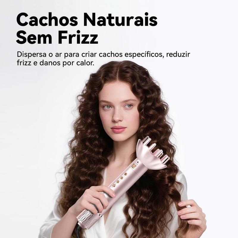 GOKOCO Modelador de Cabelo 5 em 1 Bivolt – Escova Secadora de Alta Velocidade com Íons, Alisador e Modelador