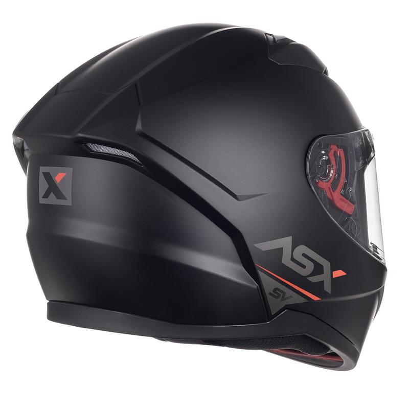 Capacete Moto ASX City SV Fosco Preto com Óculos Interno Viseira Clear Unissex