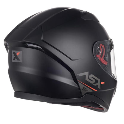 Capacete Moto ASX City SV Fosco Preto com Óculos Interno Viseira Clear Unissex