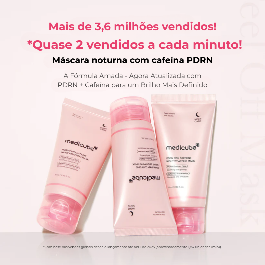 Máscara Noturna PDRN Cafeína Rosa – Hidratação e Firmeza