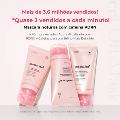 Máscara Noturna PDRN Cafeína Rosa – Hidratação e Firmeza
