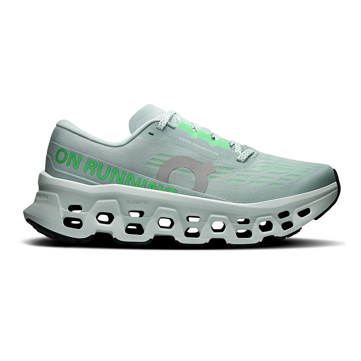 Tênis On Cloudmonster 3 Feminino - Azul riacho / Branco neve - vista 1