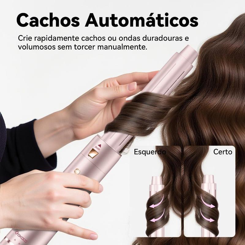 GOKOCO Modelador de Cabelo 5 em 1 Bivolt – Escova Secadora de Alta Velocidade com Íons, Alisador e Modelador