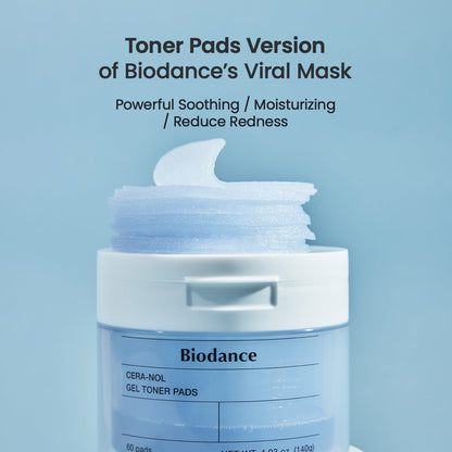 Biodance - Hydro Cera-Nol Gel Toner Pads 60 Unidades 140g