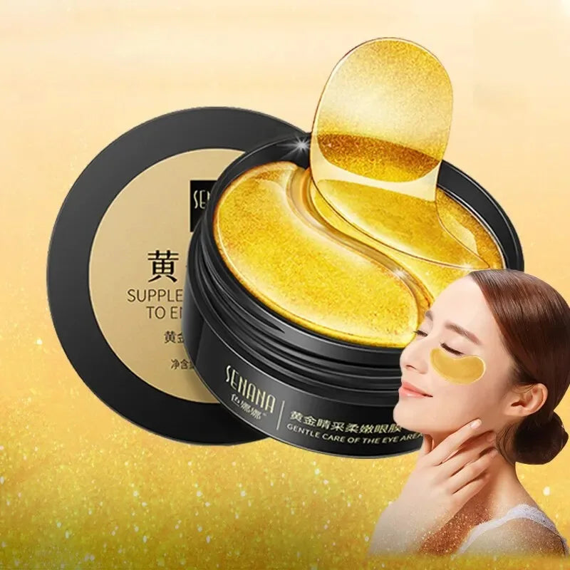 Máscara Coreana Hidratante de Colágeno Dourada para os Olhos – 60 Unidades