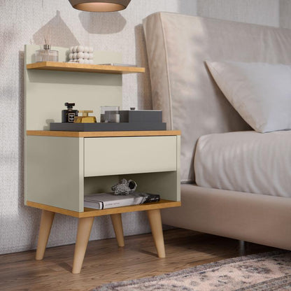 Kit 2 Mesa de Cabeceira Nicho Quarto Casal Decoração Retro Sleep